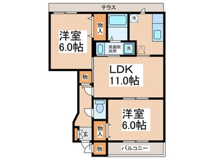 コ－ポシャルマン　Ｅの物件間取画像